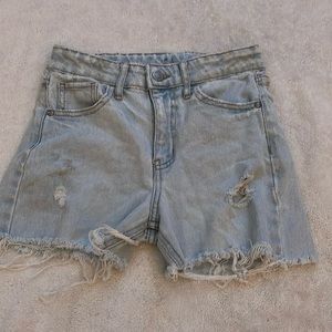 Light Washed Jean Shorts